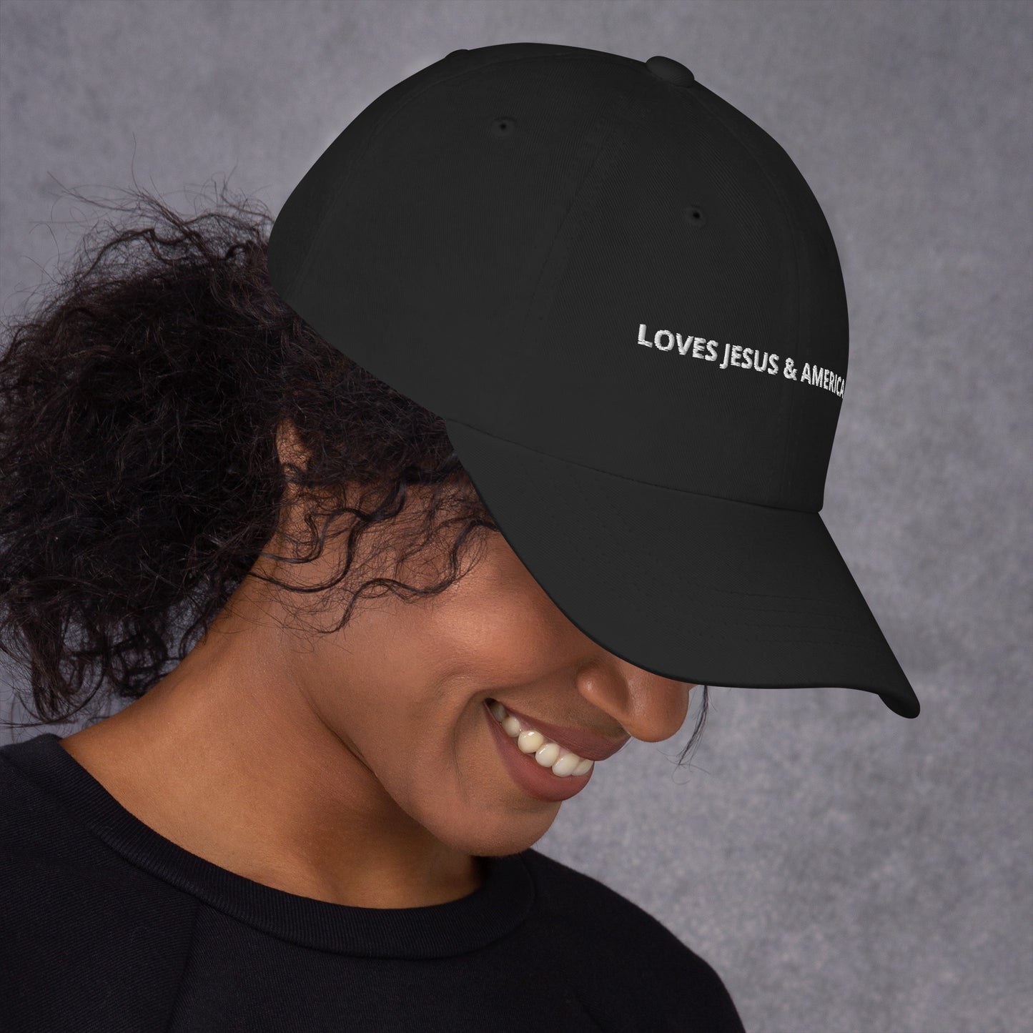 Loves Jesus & America Too- Dad hat