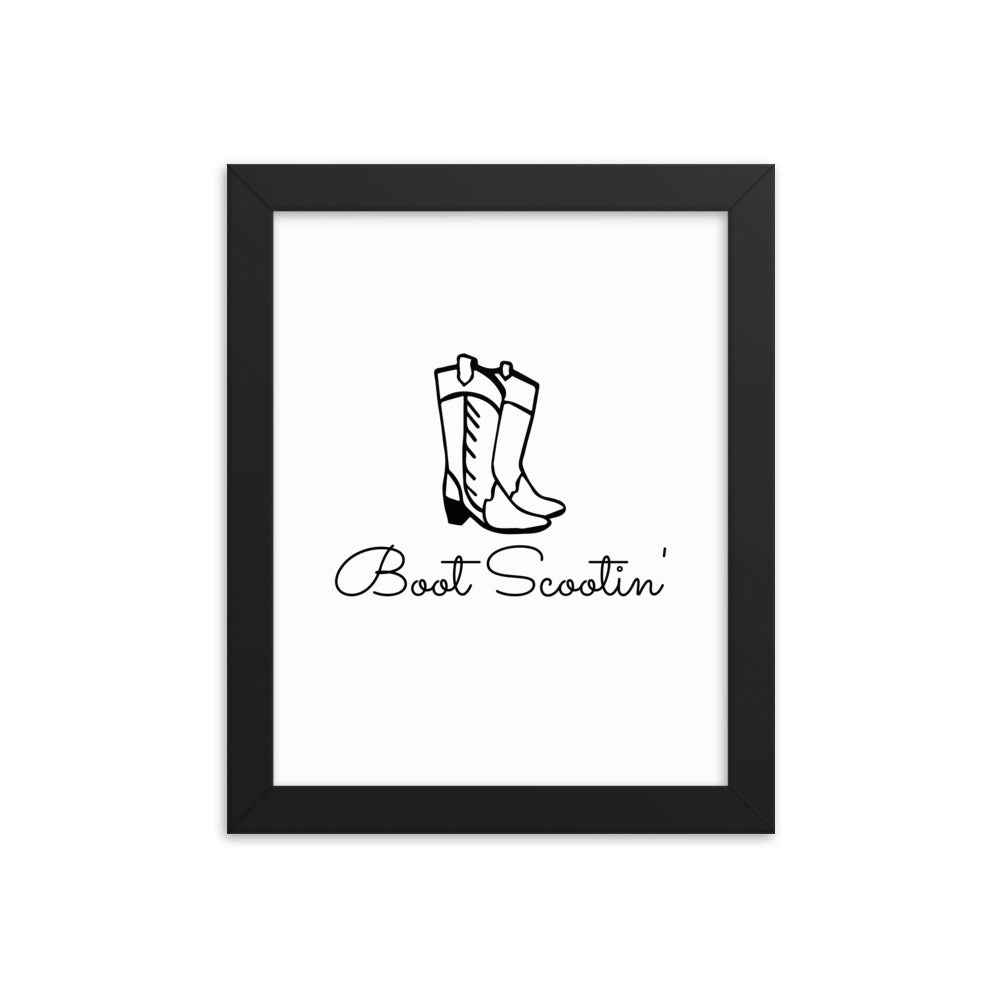 BOOT SCOOTIN 8X10 Framed poster