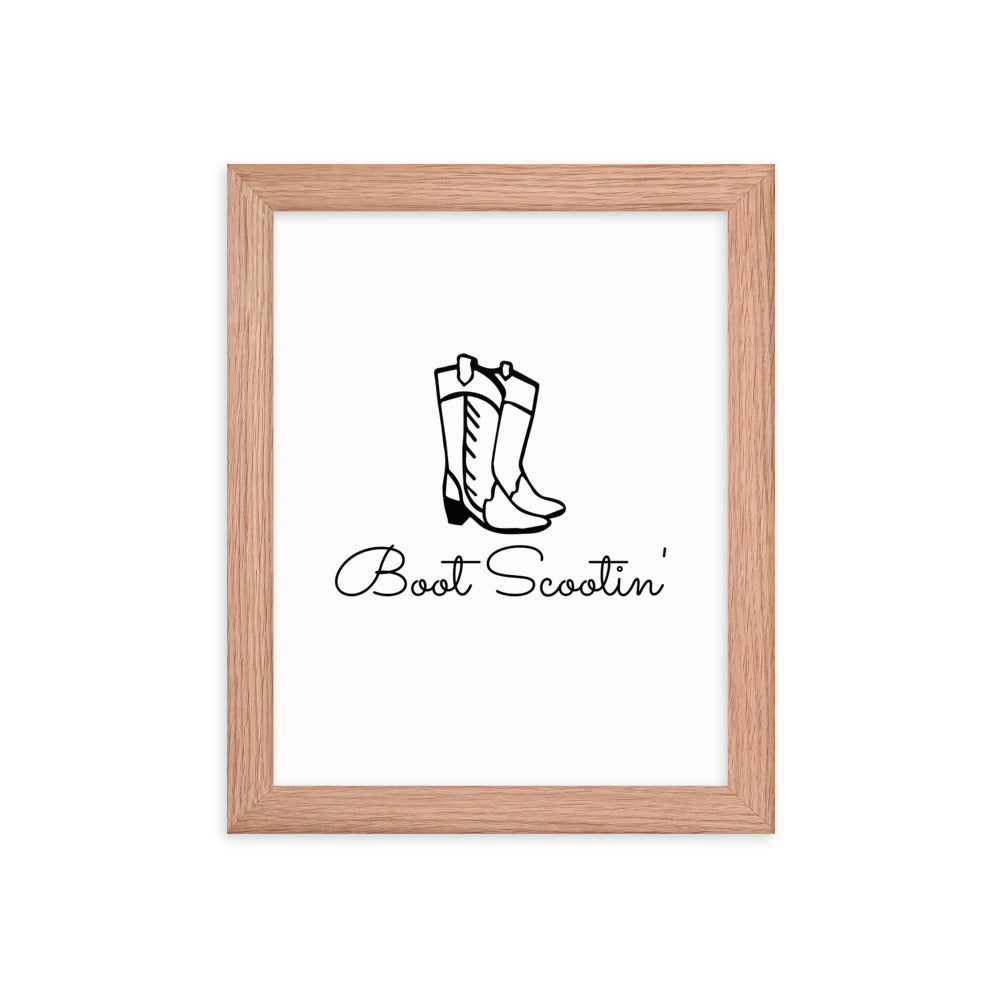 BOOT SCOOTIN 8X10 Framed poster