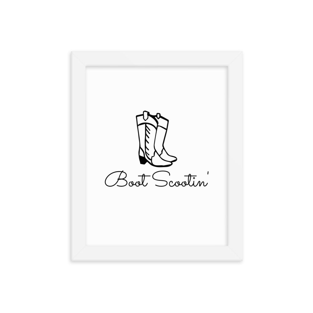 BOOT SCOOTIN 8X10 Framed poster