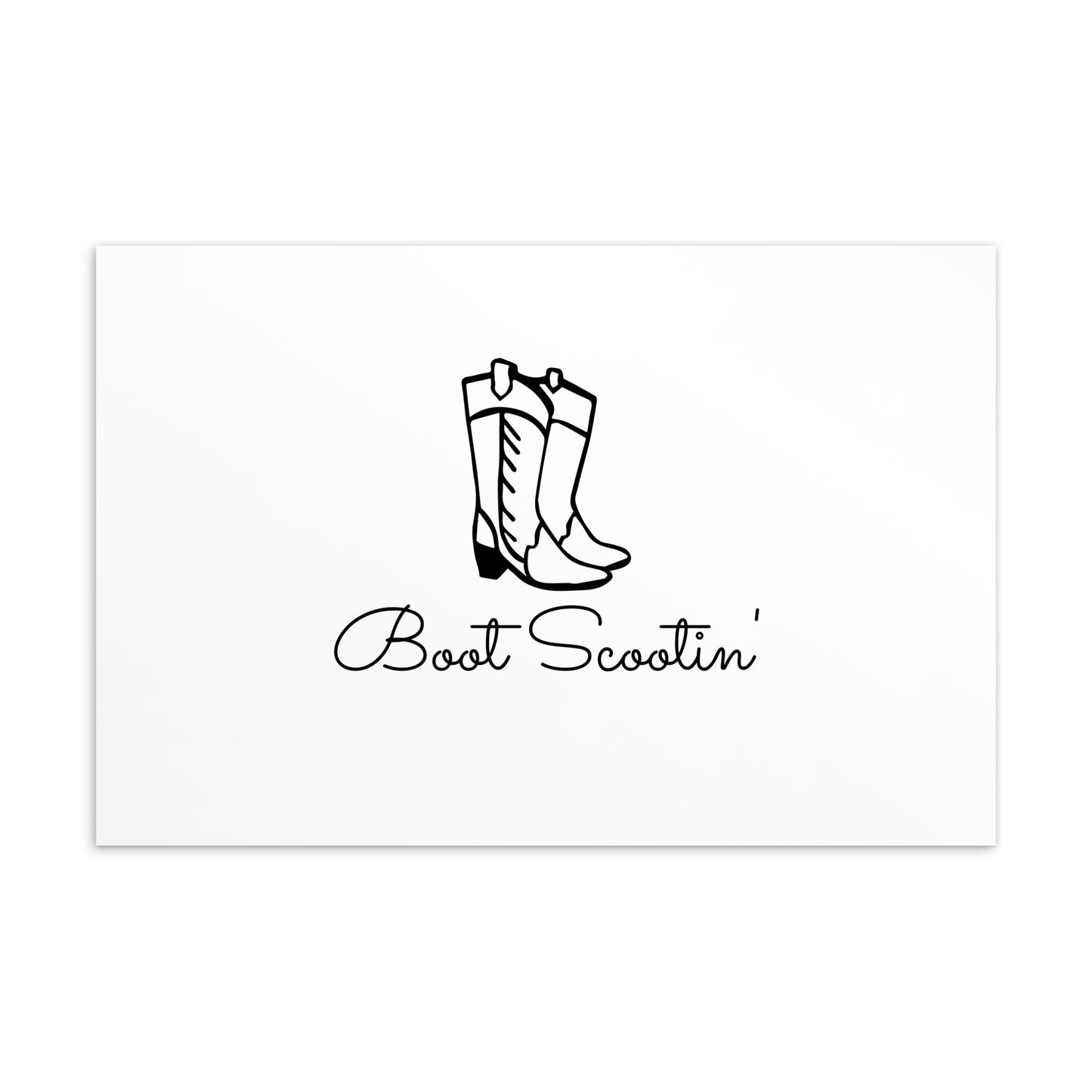 BOOT SCOOTN Standard Postcard