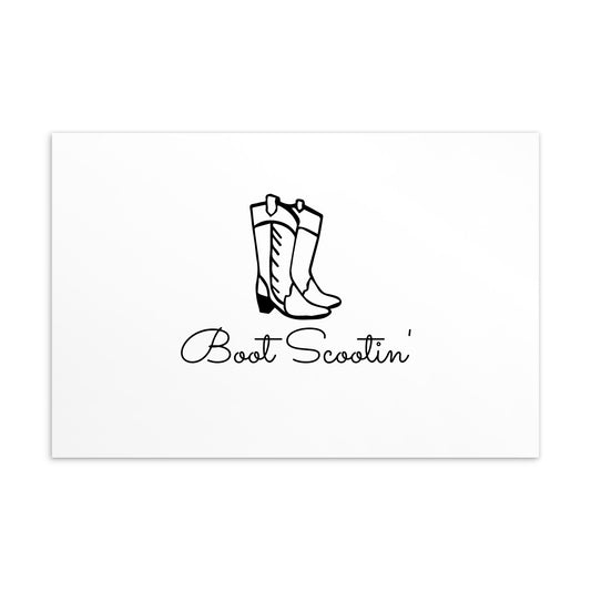 BOOT SCOOTN Standard Postcard