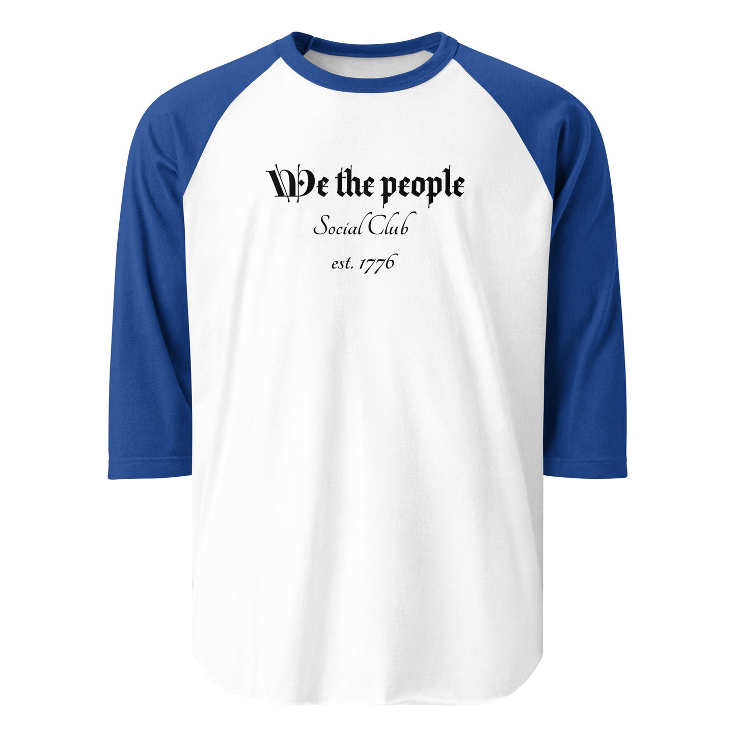 We the people social club 3/4 sleeve raglan shirt