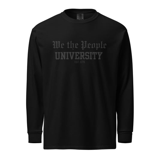 We the People black letters heavyweight long-sleeve shirt