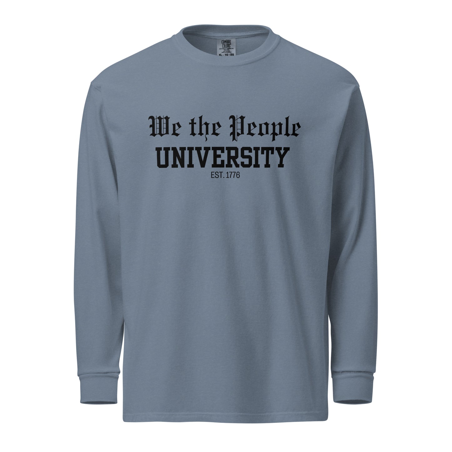 We the People black letters heavyweight long-sleeve shirt