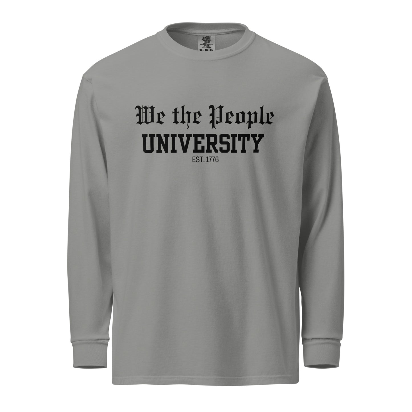 We the People black letters heavyweight long-sleeve shirt