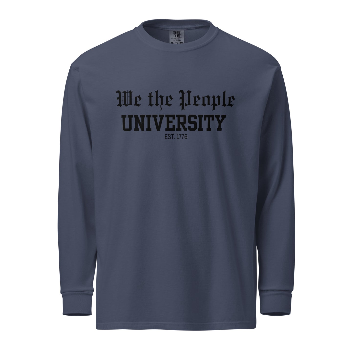 We the People black letters heavyweight long-sleeve shirt