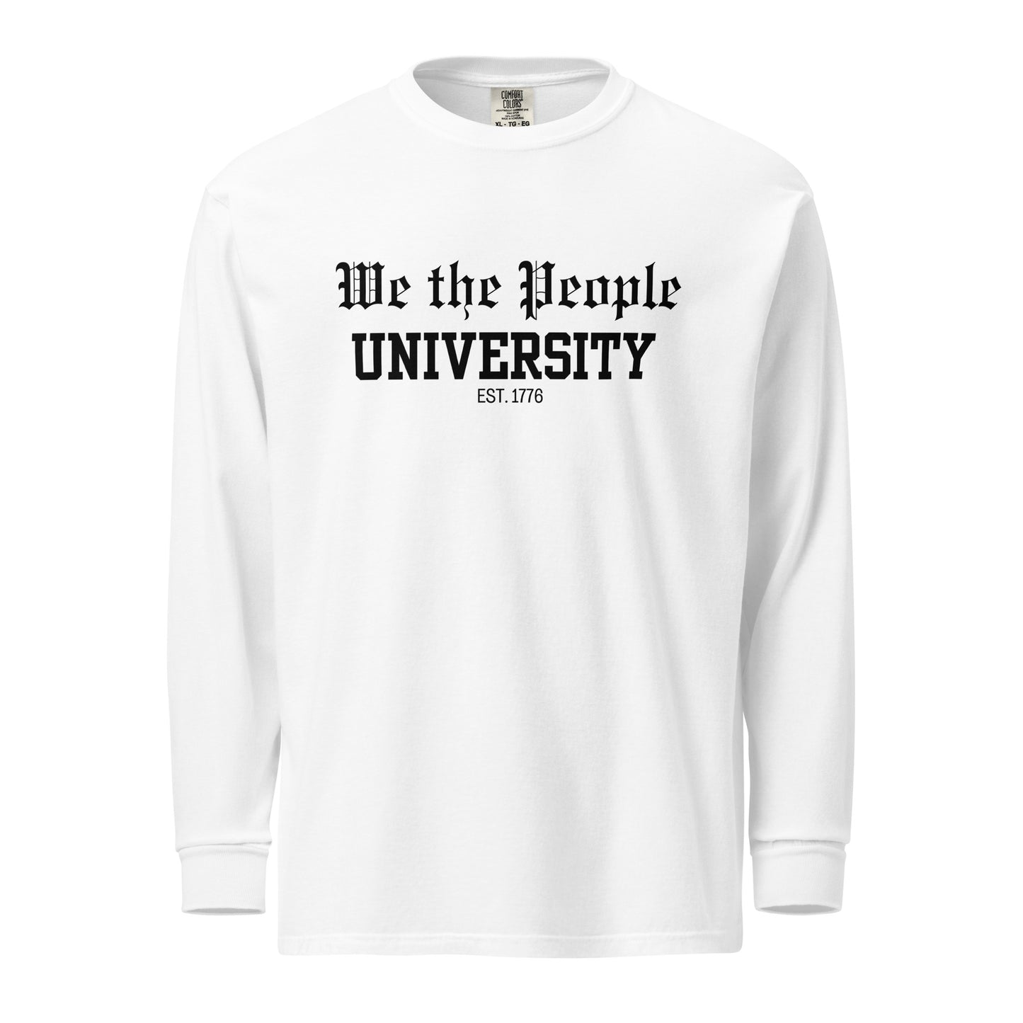 We the People black letters heavyweight long-sleeve shirt